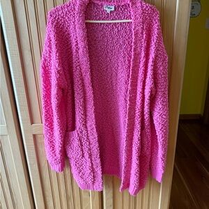 Pulse Vibrant Pink Textured Cardigan
